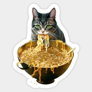 Yummy Ramen Cat - Pet Noodles Sticker